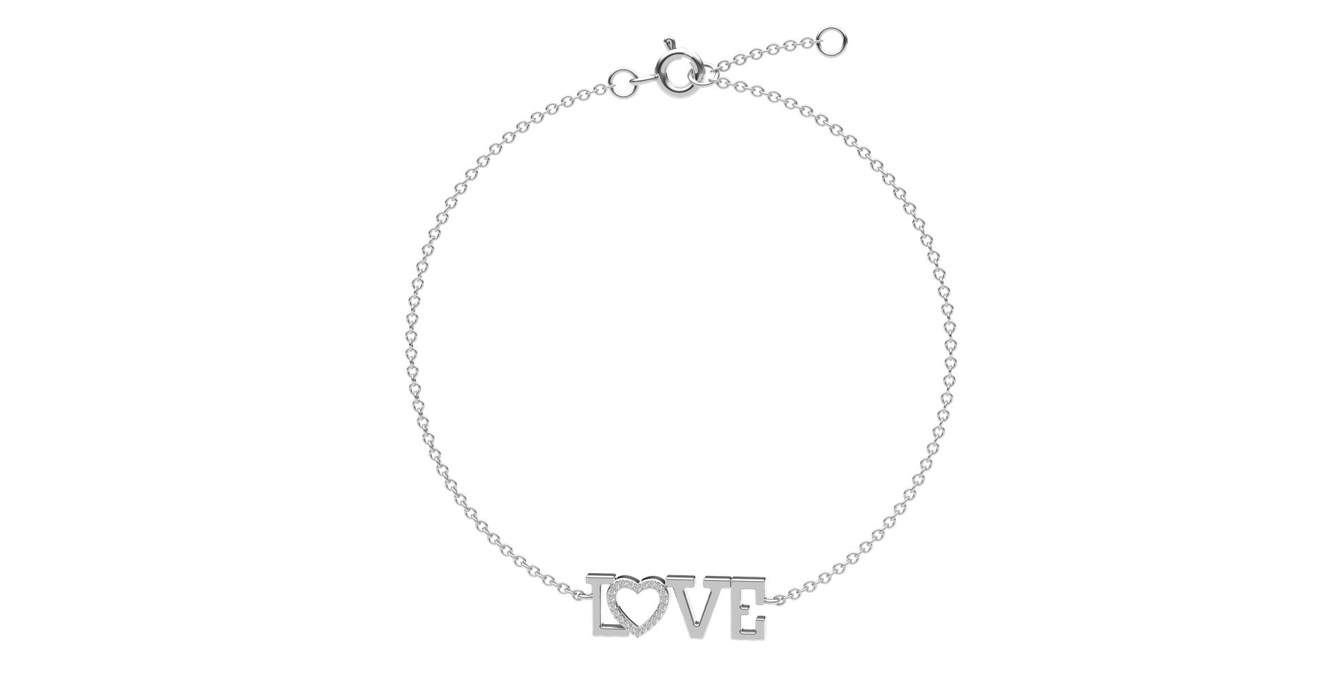 Náramek s diamanty Love