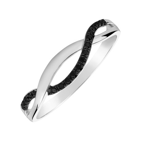 Prsten s černými diamanty Lucid Elegance