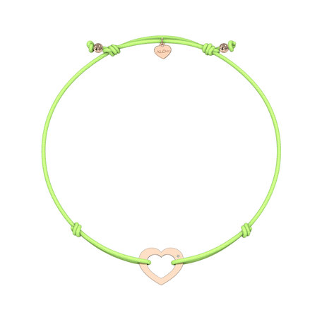 Diamantový náramek se šňůrkou Love