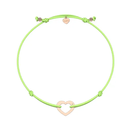 Diamantový náramek se šňůrkou Love
