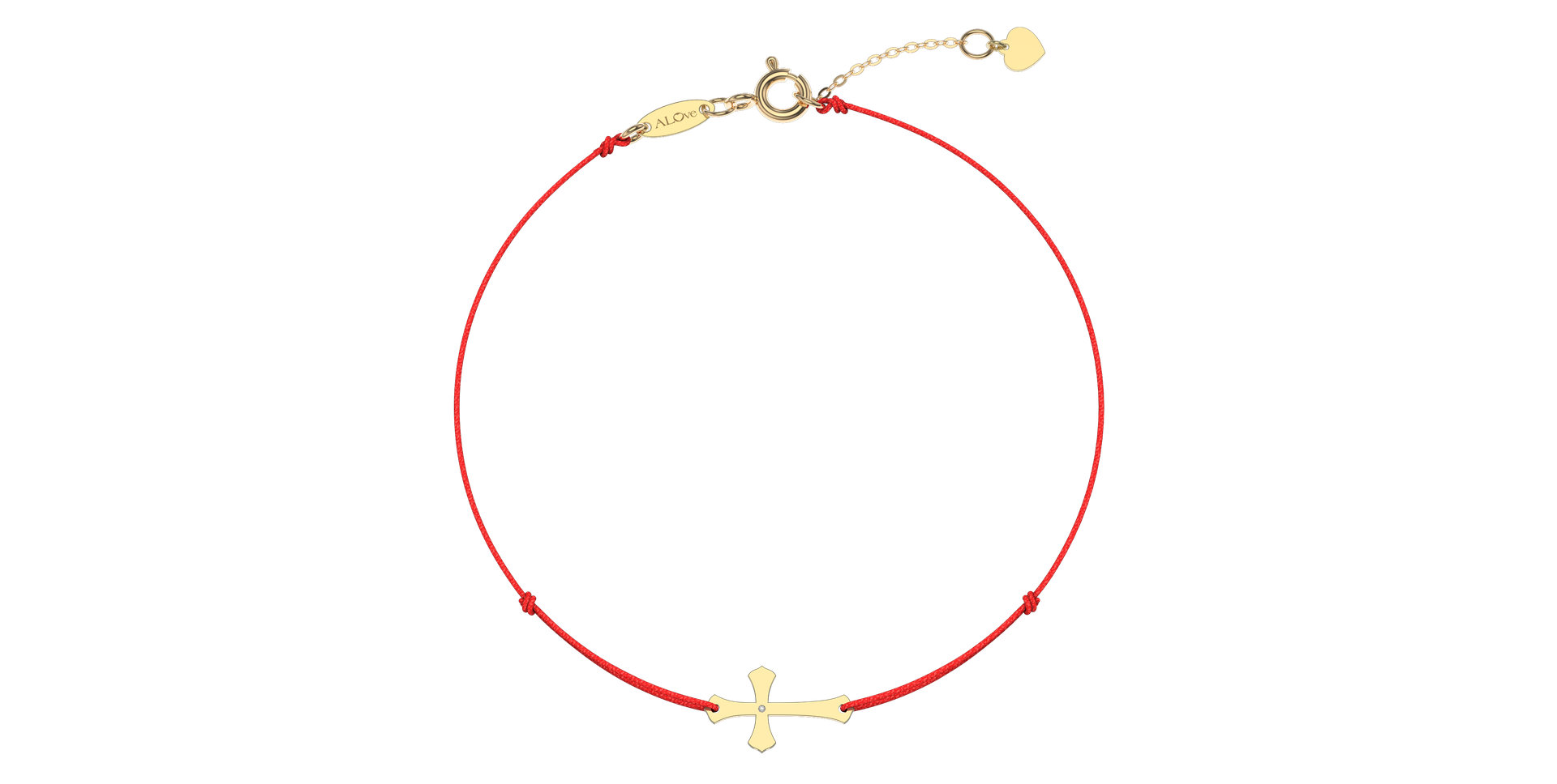 Diamantový náramek se šňůrkou Faith