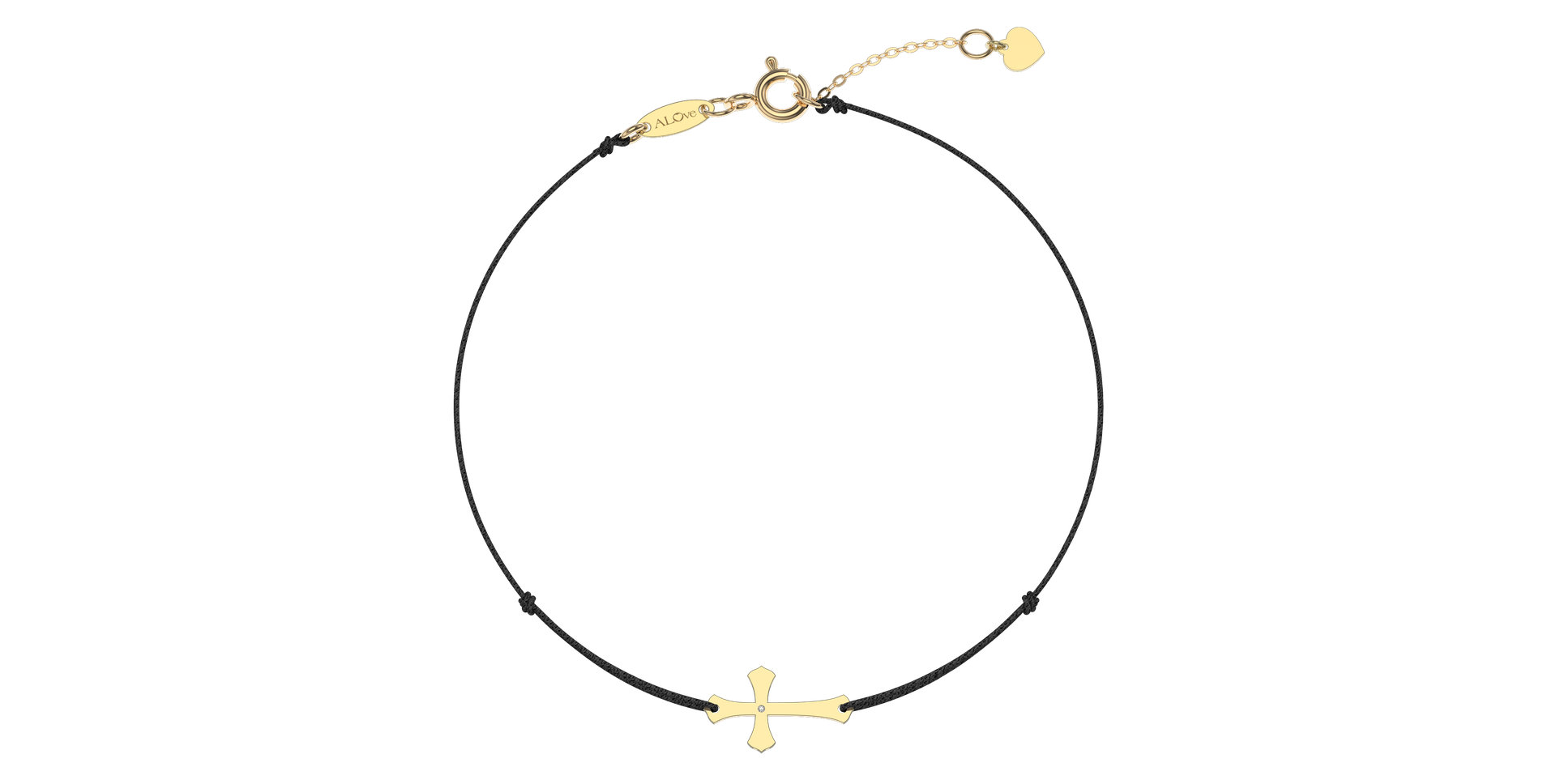 Diamantový náramek se šňůrkou Faith