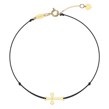 Diamantový náramek se šňůrkou Faith
