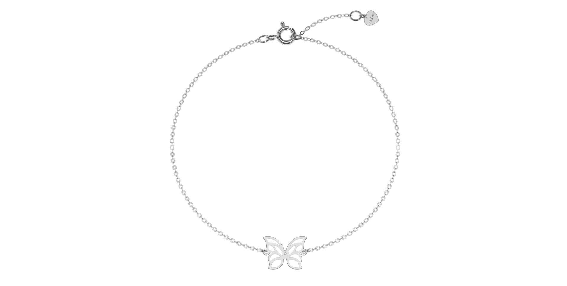 Náramek s diamantem Miracle Butterfly