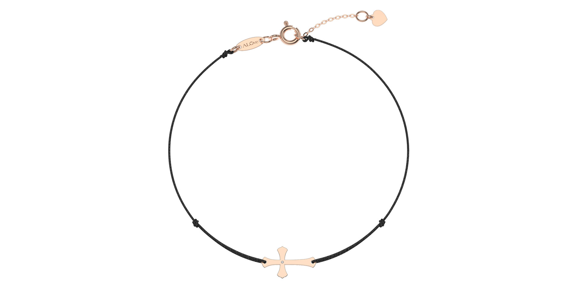 Diamantový náramek se šňůrkou Faith