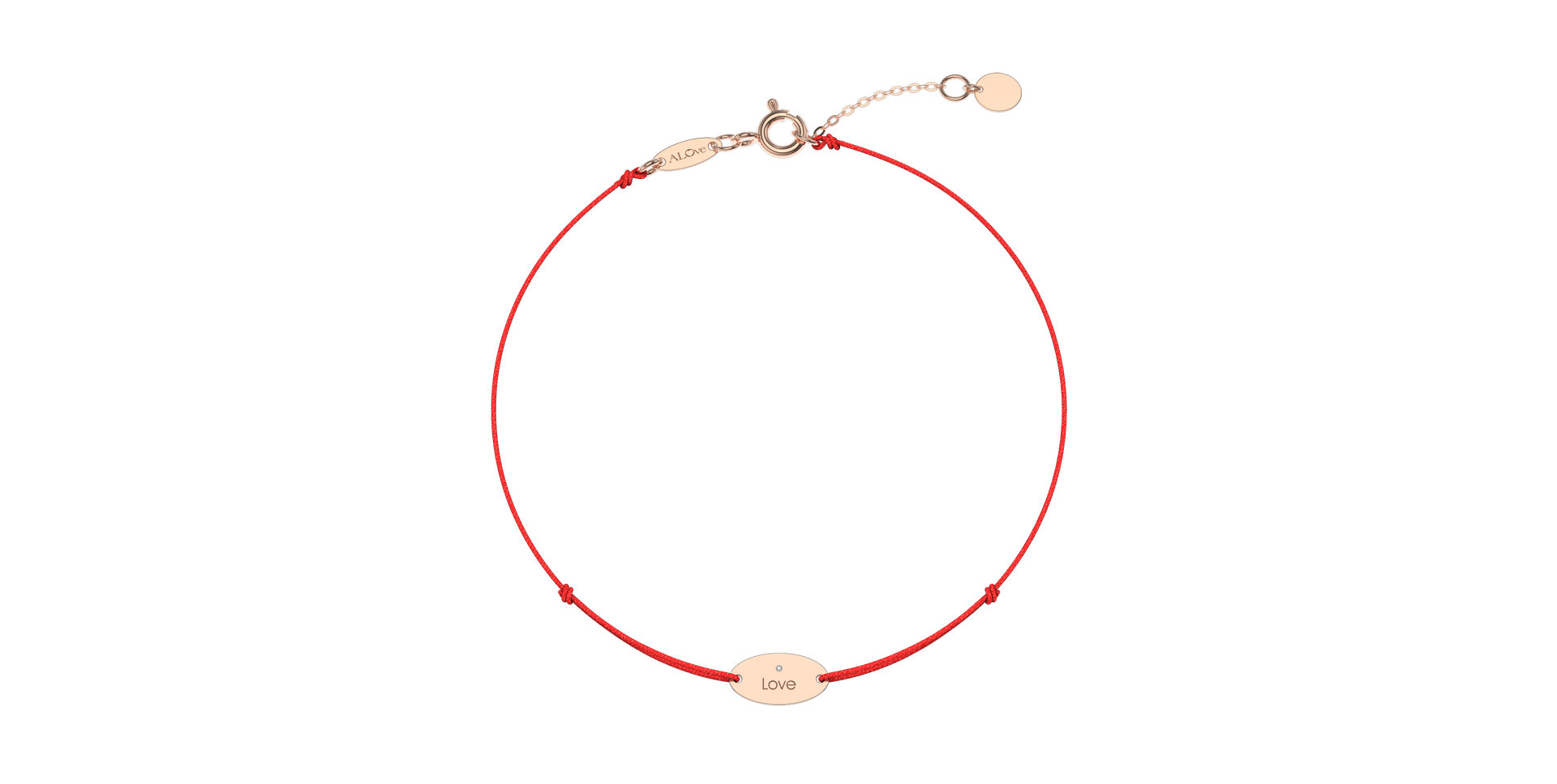 Diamantový náramek se šňůrkou Gold Stamp