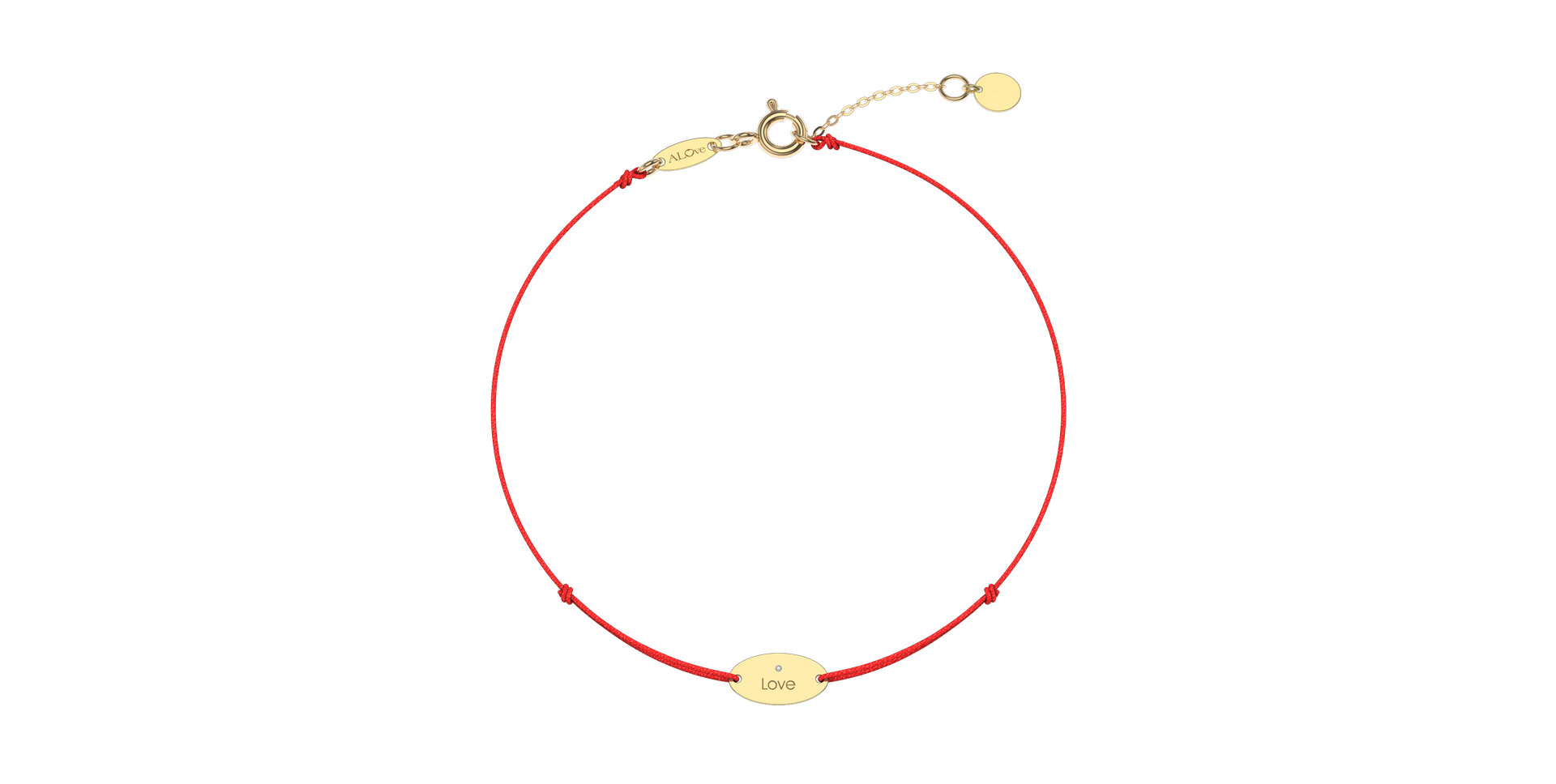 Diamantový náramek se šňůrkou Gold Stamp