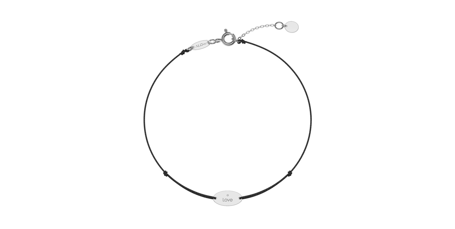 Diamantový náramek se šňůrkou Gold Stamp