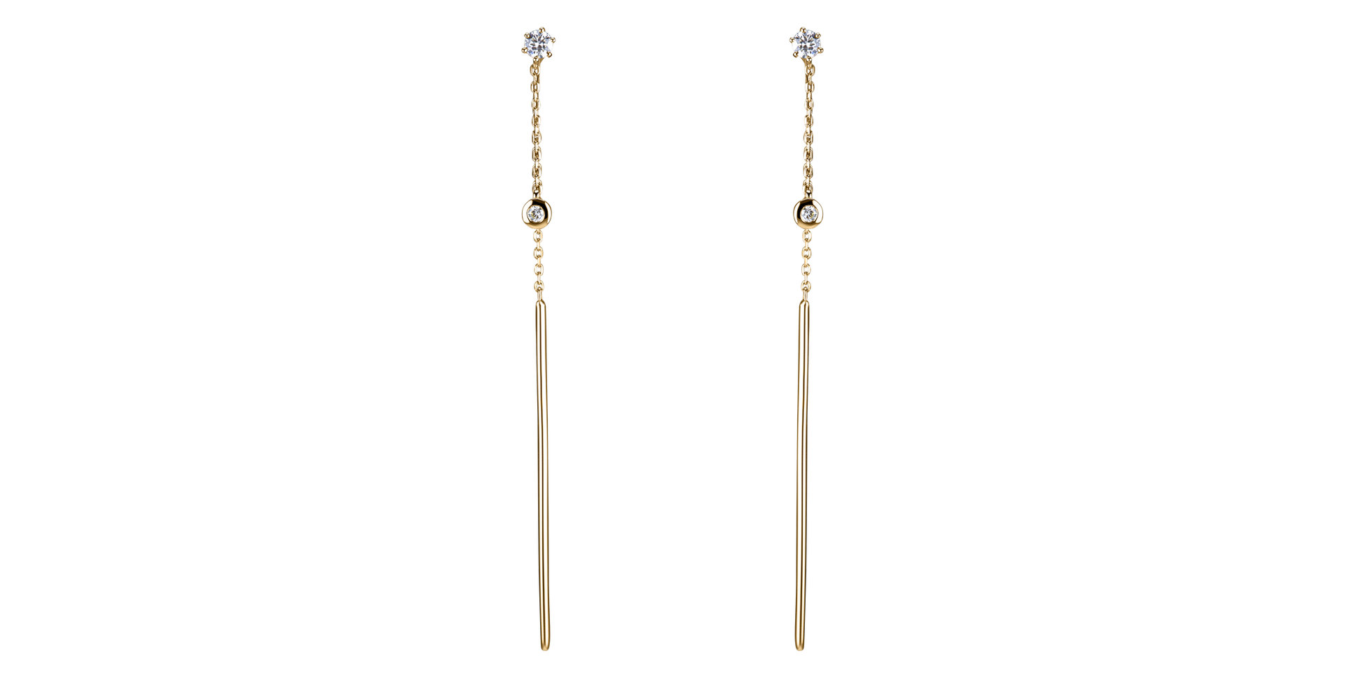 Náušnice s diamanty Simplicity