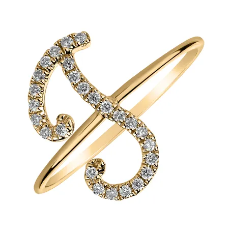 Prsten s diamanty Curly Glittery J