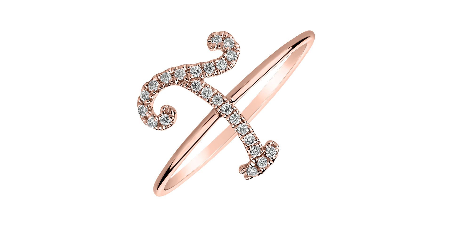 Prsten s diamanty Curly Glittery T