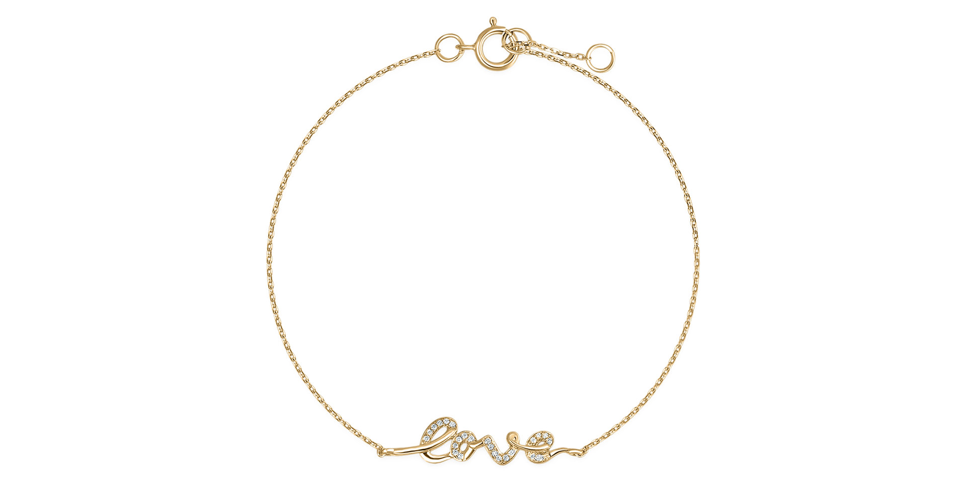 Náramek s diamanty Love