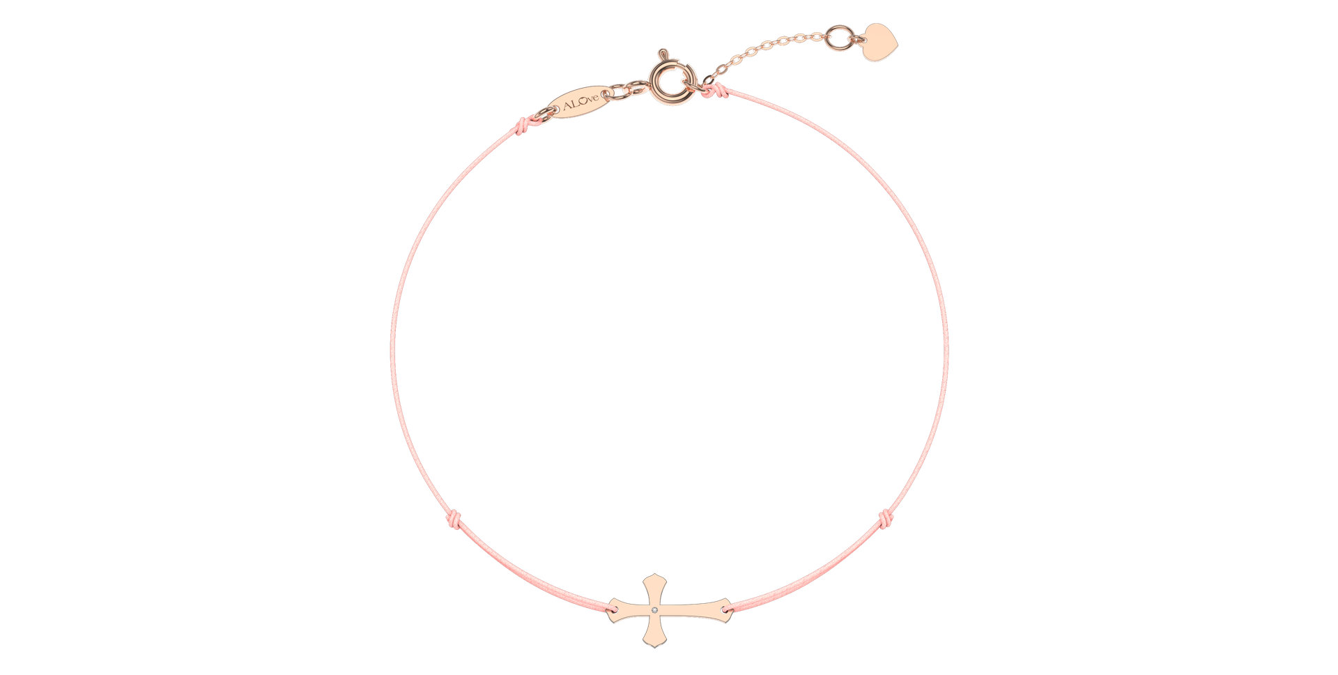 Diamantový náramek se šňůrkou Faith