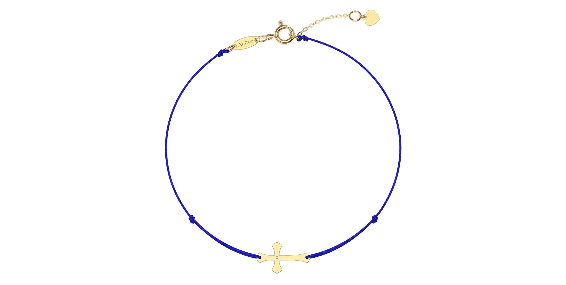 Diamantový náramek se šňůrkou Faith