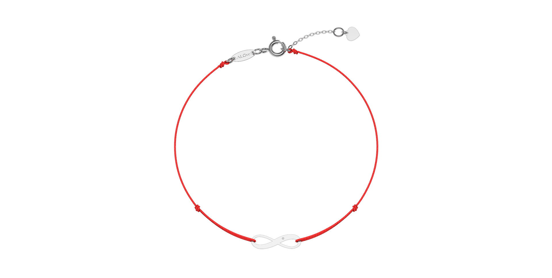 Diamantový náramek se šňůrkou Infinity