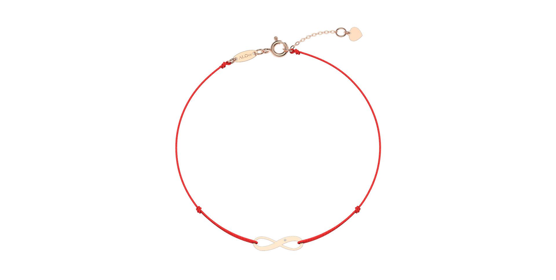 Diamantový náramek se šňůrkou Infinity