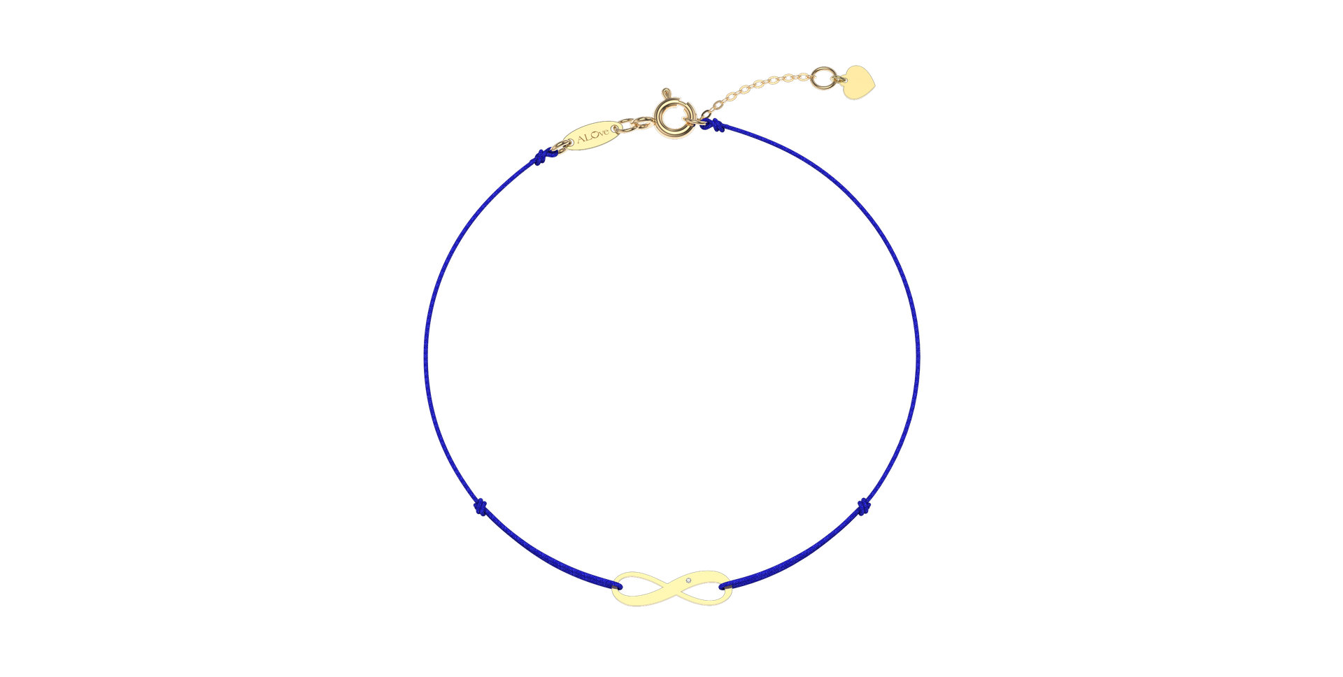 Diamantový náramek se šňůrkou Infinity