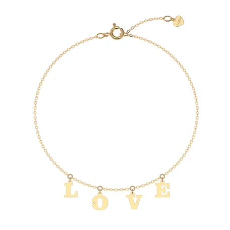 Náramek s diamantem Love
