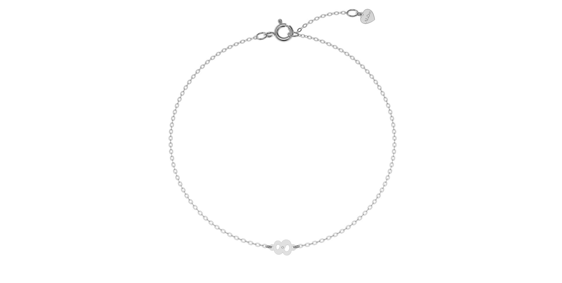 Náramek s diamantem Lucky Eight