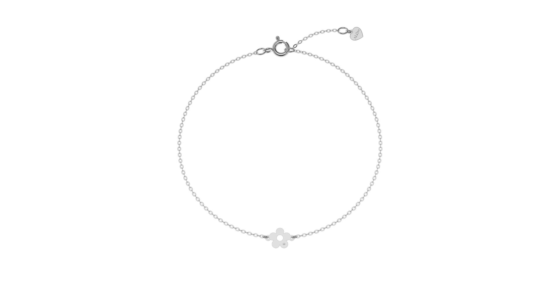 Náramek s diamantem Diamond Flower