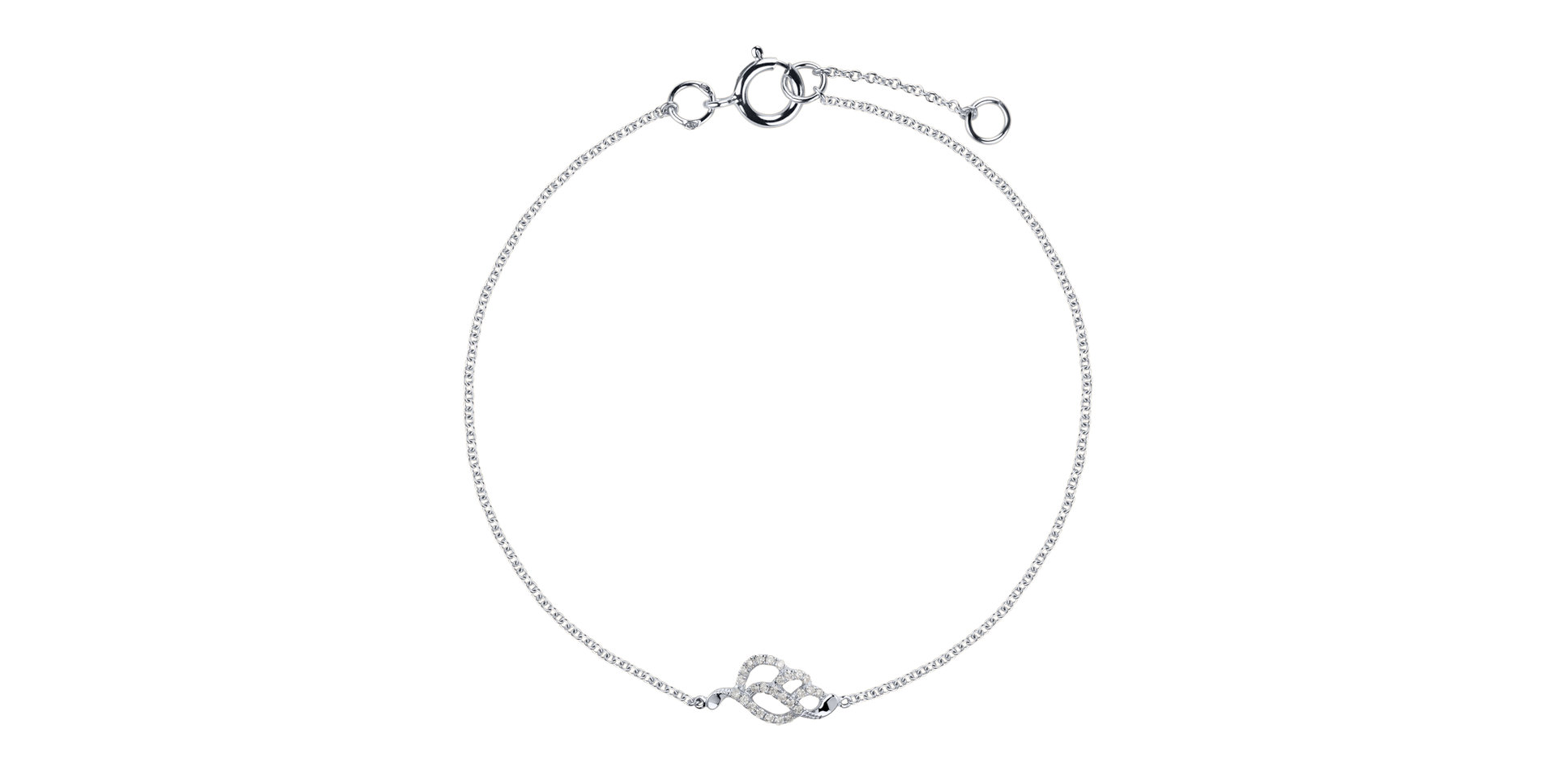 Náramek s diamanty Sparkling Leaf