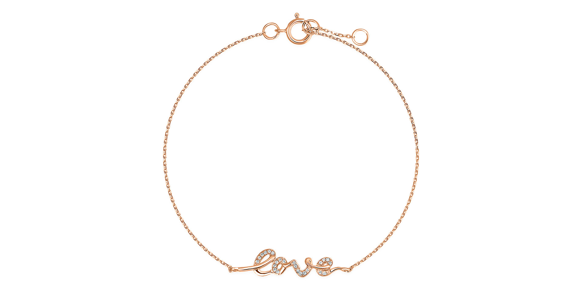 Náramek s diamanty Love