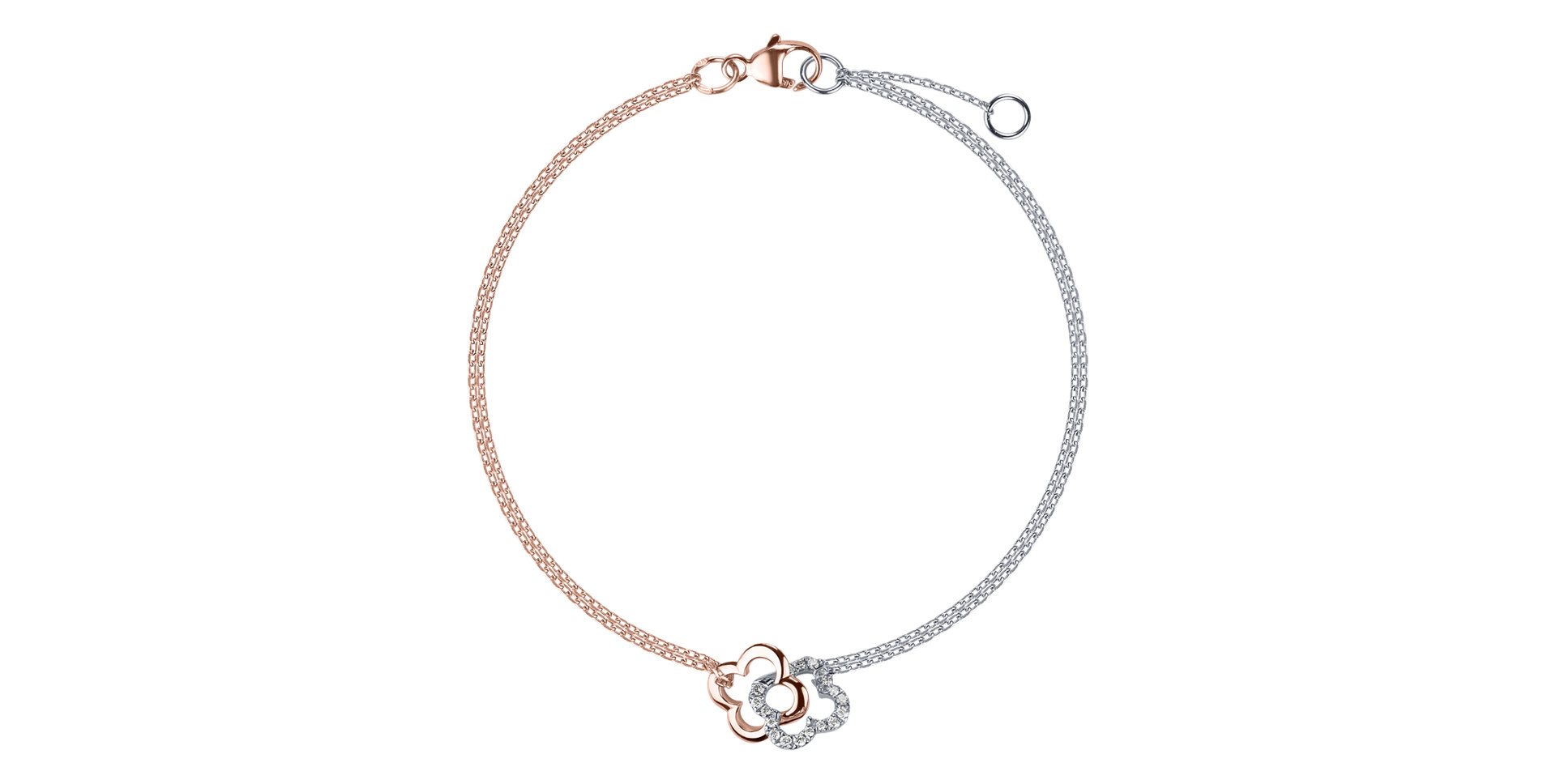 Náramek s diamanty Glamour Flowers