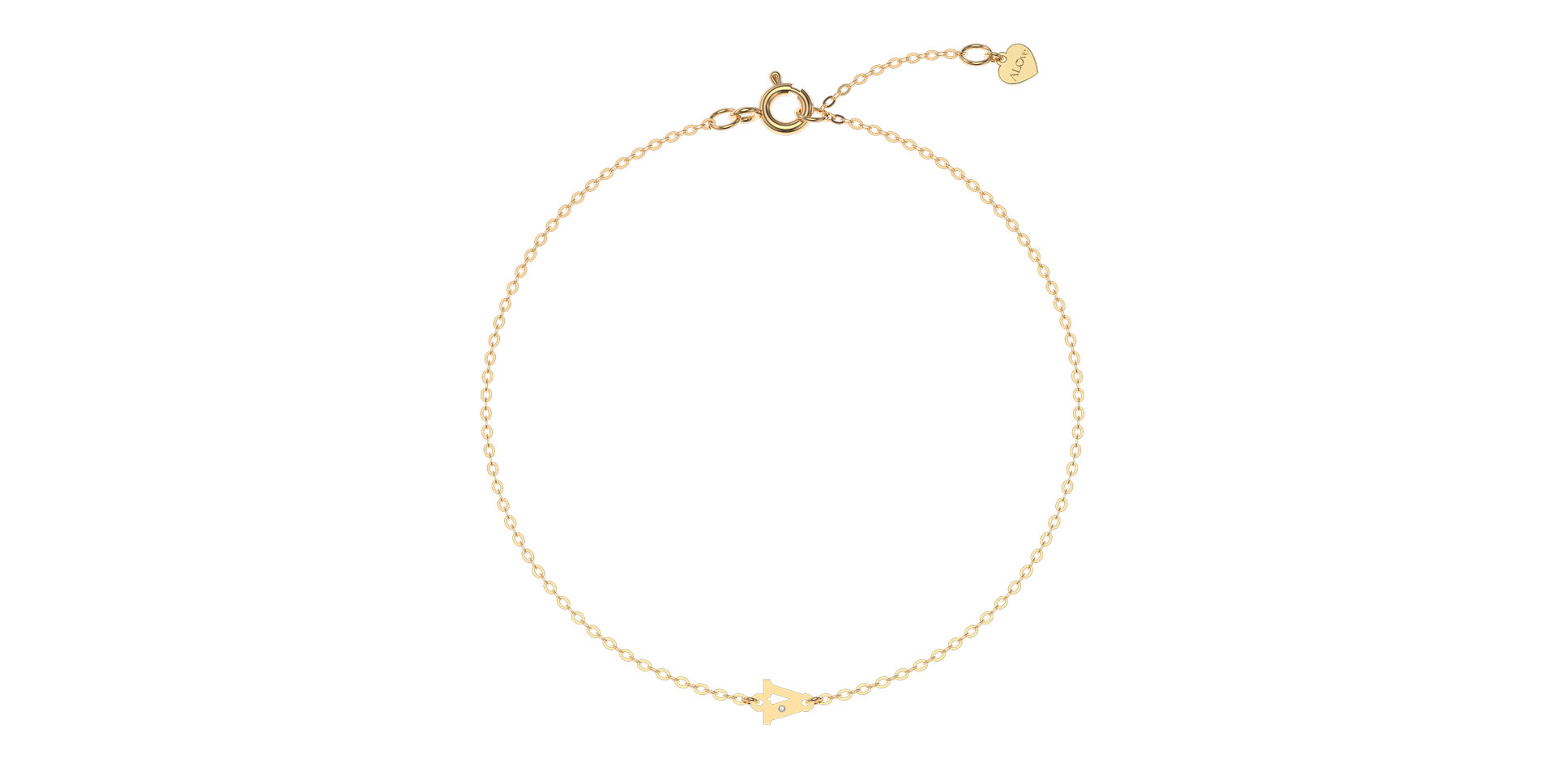 Náramek s diamantem Classic Little V