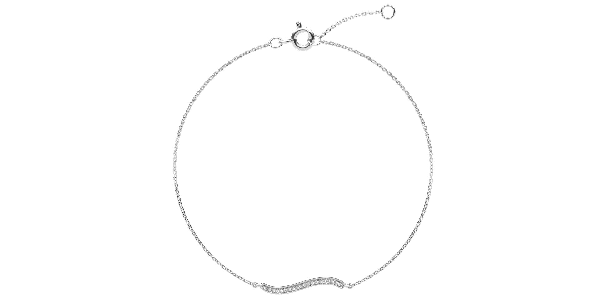 Náramek s diamanty Wave