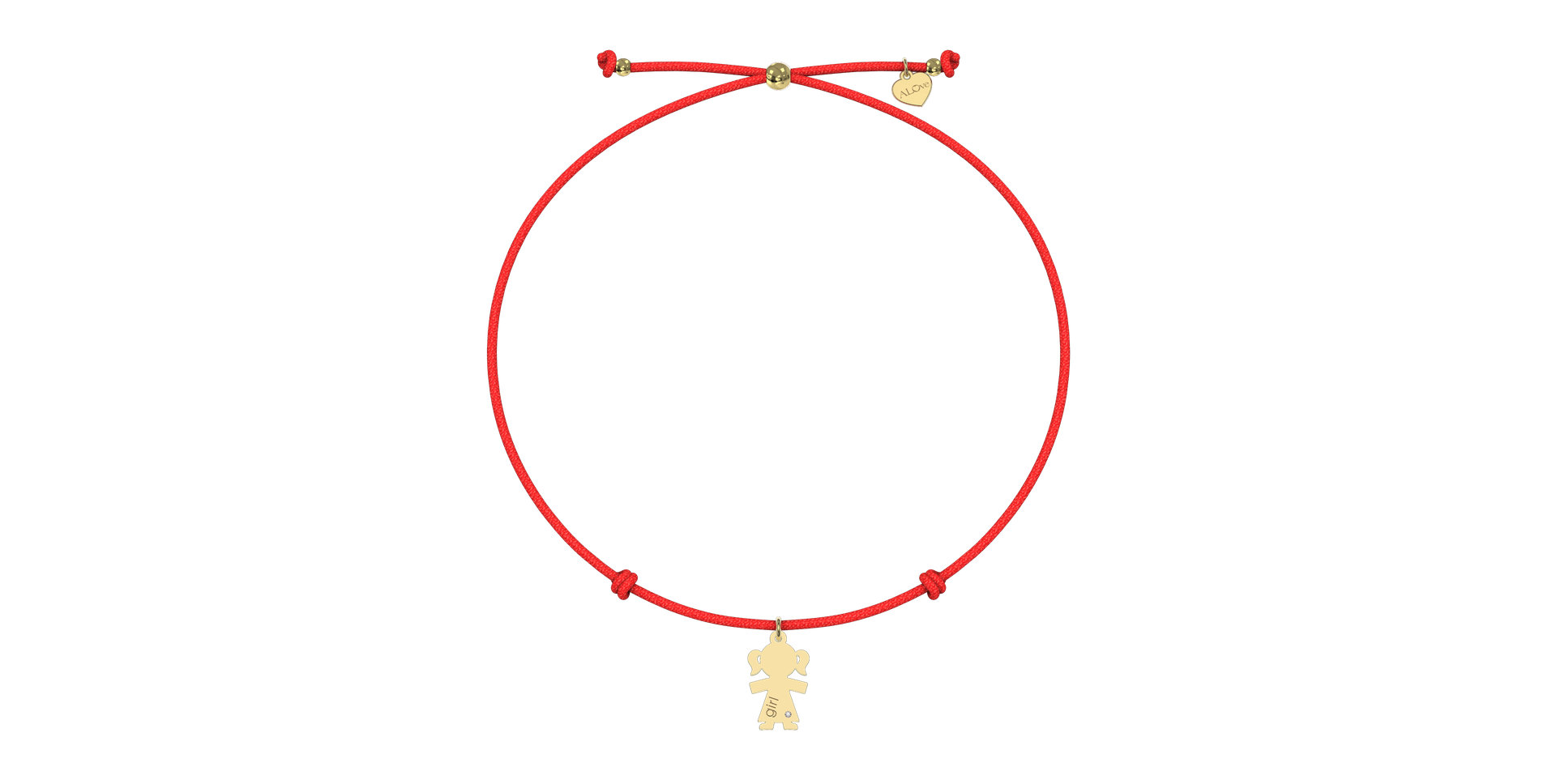 Diamantový náramek se šňůrkou Girl