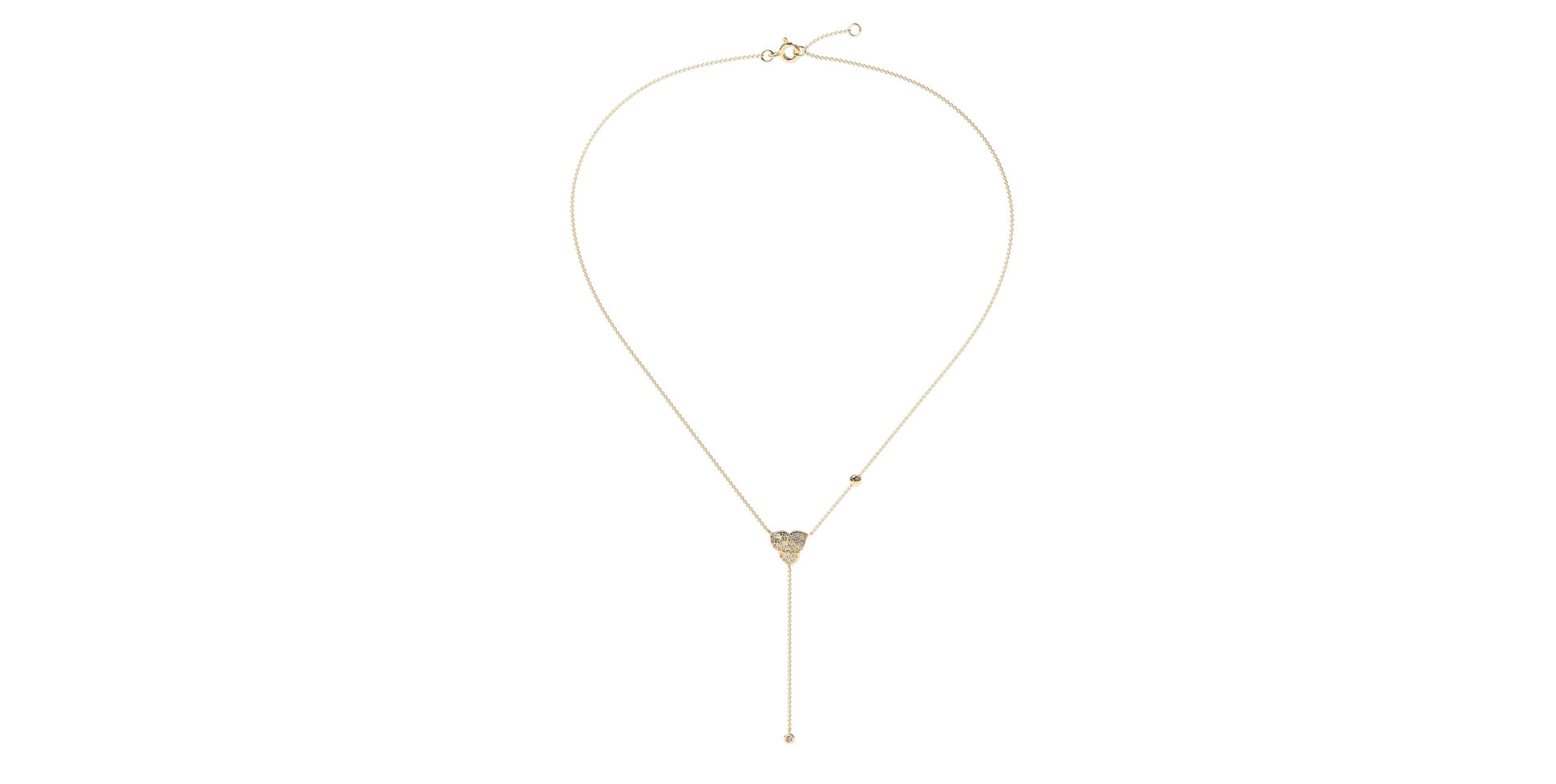 Náhrdelník s diamanty Petal Waterfall