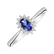 Prsten s diamanty a tanzanitem Princess6