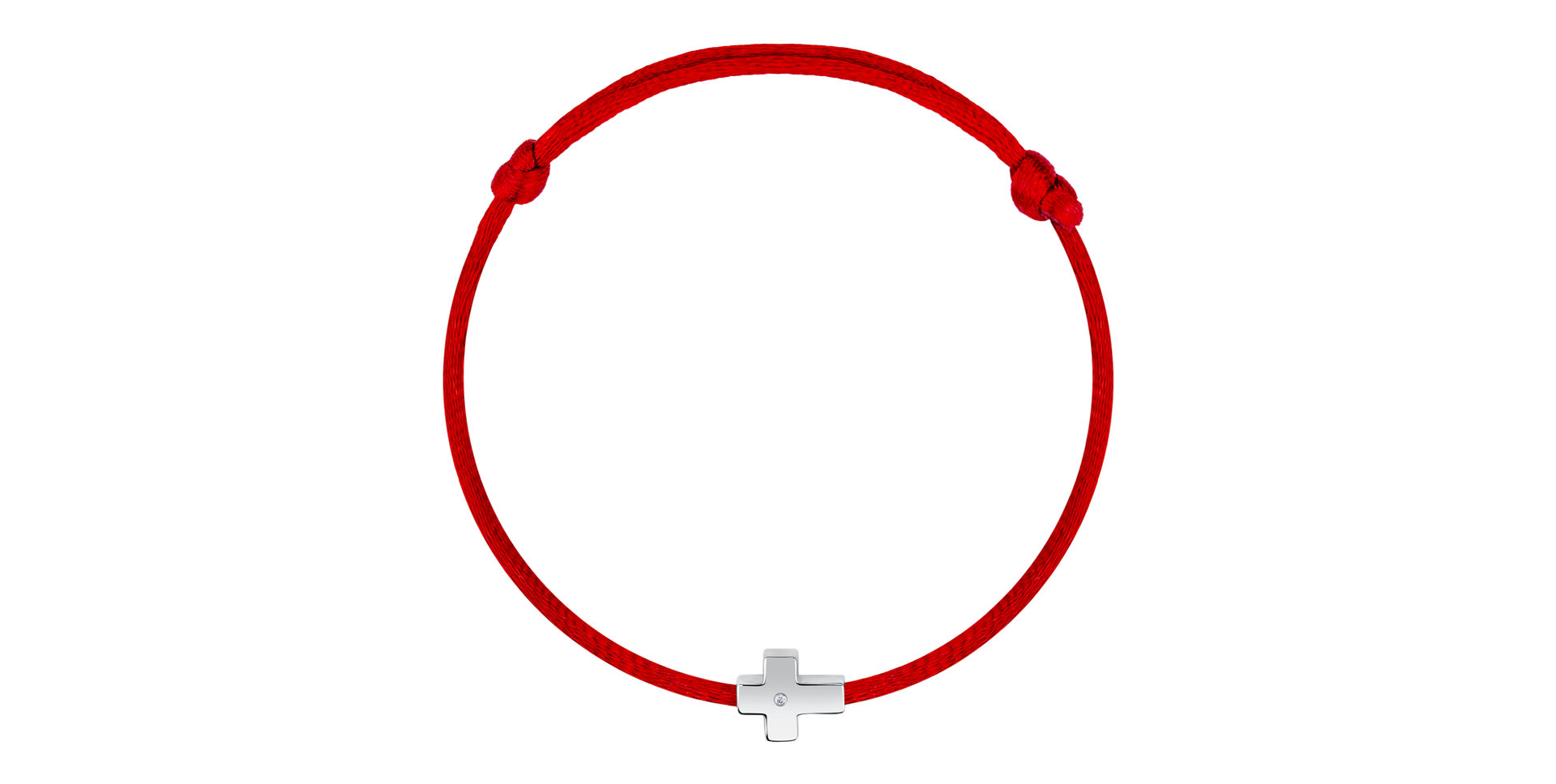 Diamantový náramek se šňůrkou Red Cross