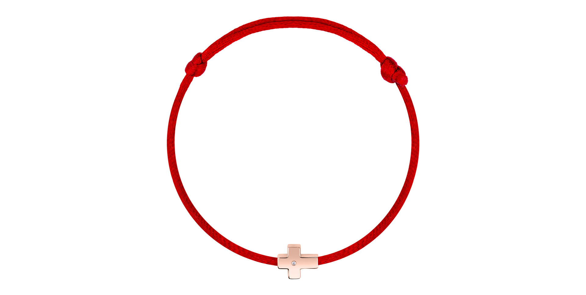 Diamantový náramek se šňůrkou Red Cross