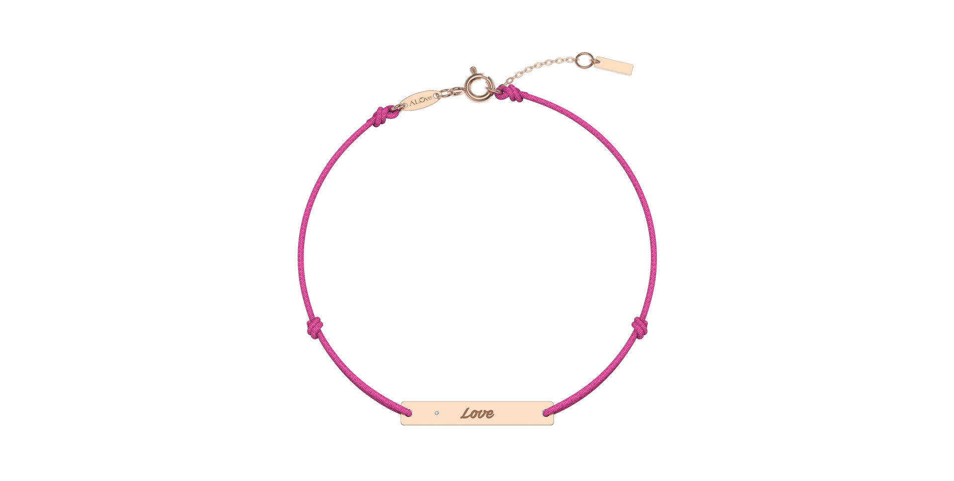 Diamantový náramek se šňůrkou Stamp Diamond