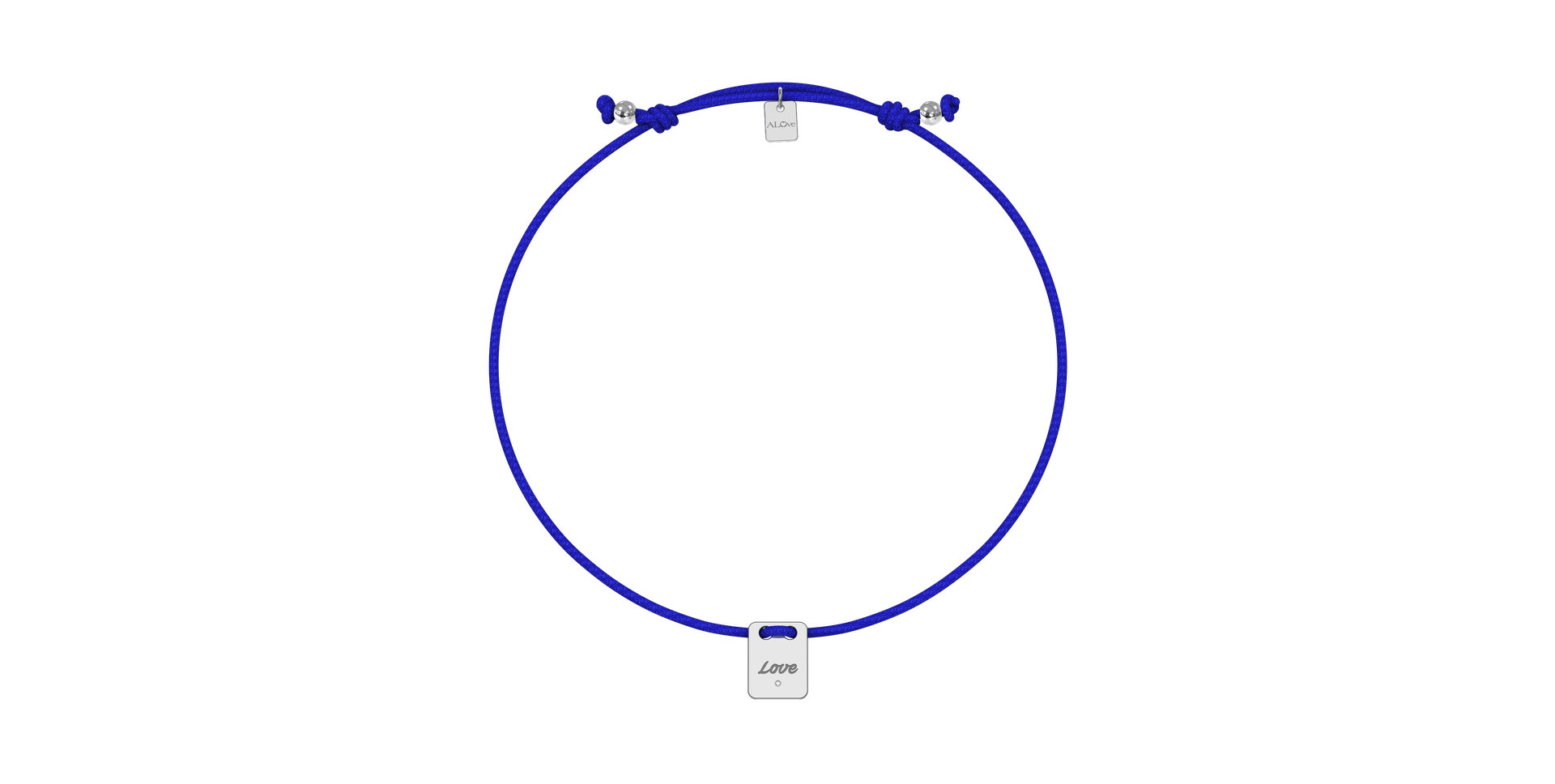 Diamantový náramek se šňůrkou Mini Stamp Love