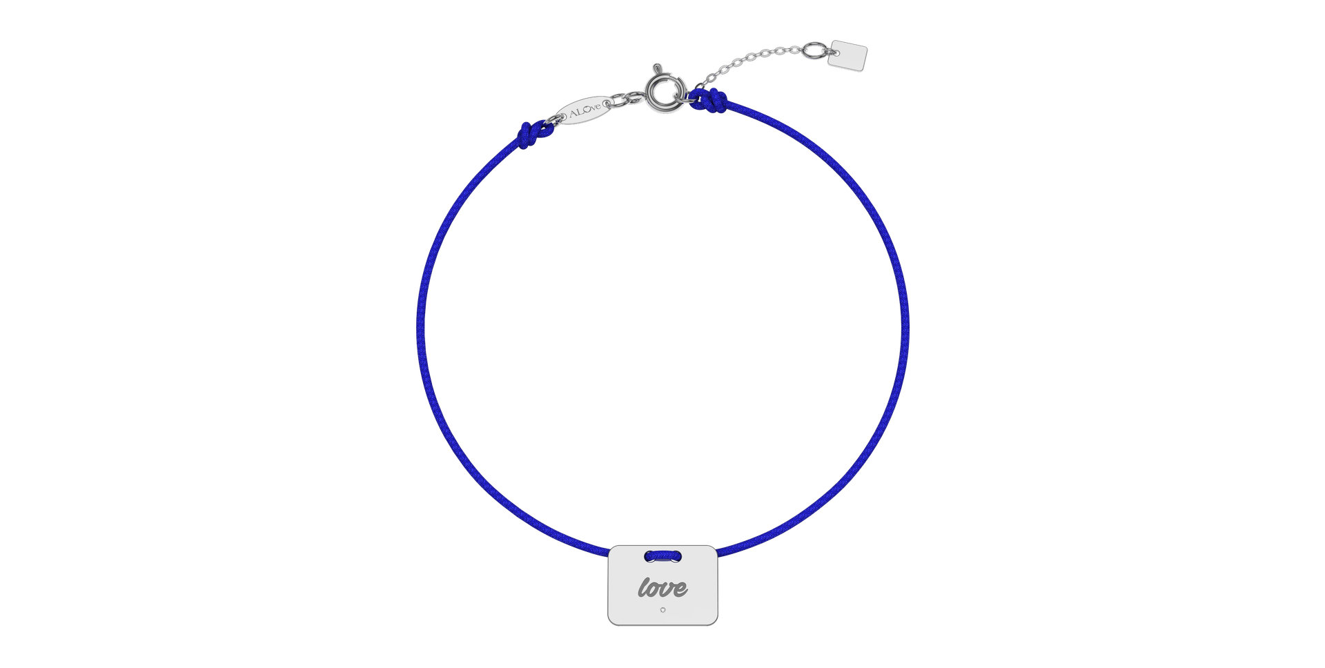 Diamantový náramek se šňůrkou Military Stamp Love