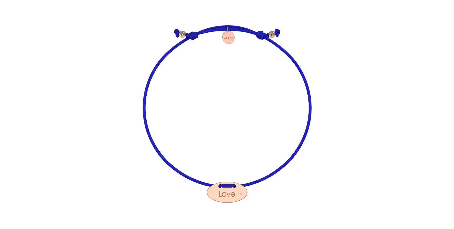 Diamantový náramek se šňůrkou Stamp