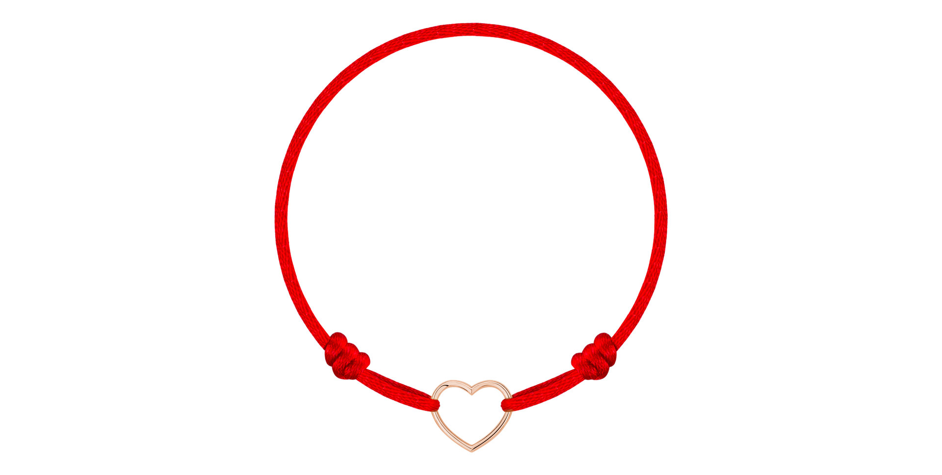 Diamantový náramek se šňůrkou Heart