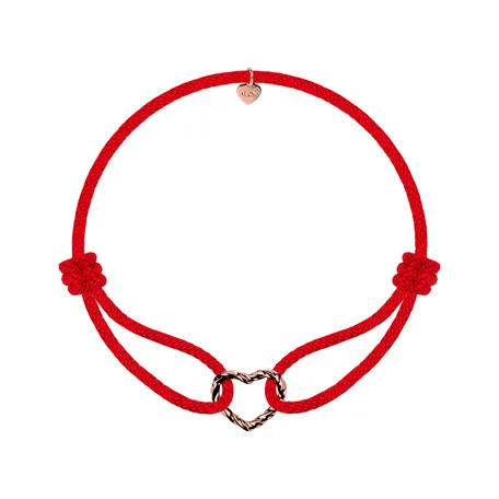 Diamantový náramek se šňůrkou Love