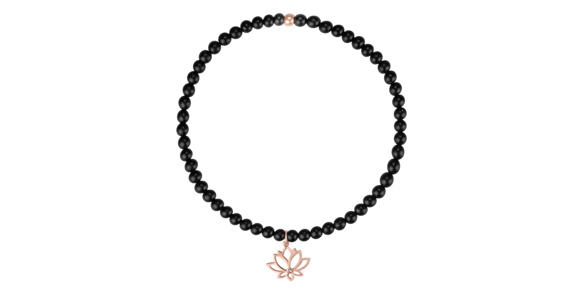 Náramek s diamantem a acháty Dark Lotus