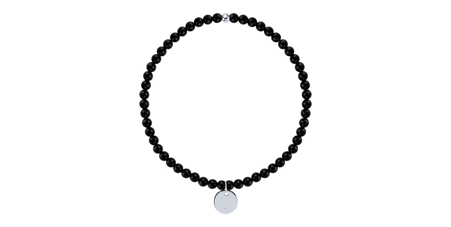 Náramek s diamantem a acháty Dark Touch