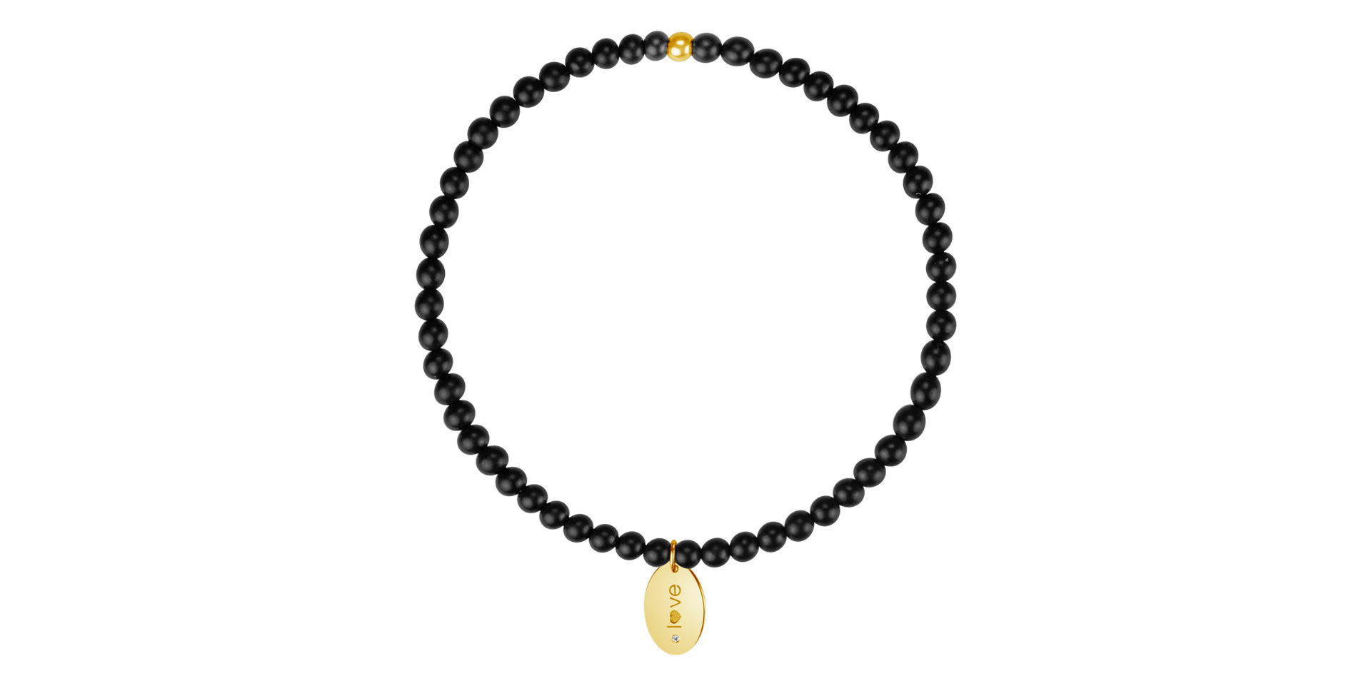 Náramek s diamantem a acháty Dark Desire