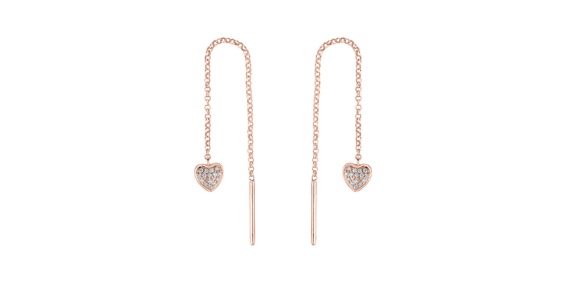 Náušnice s diamanty Amazing Heart