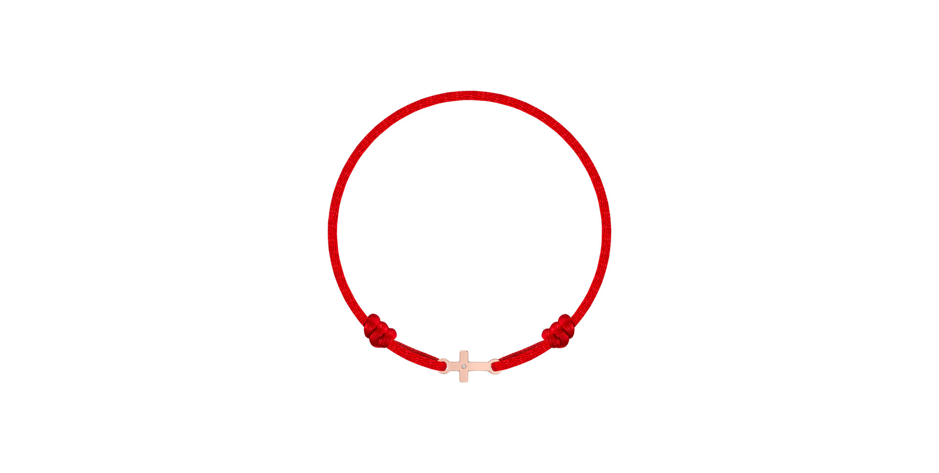 Dětský diamantový náramek se šňůrkou Tiny Cross