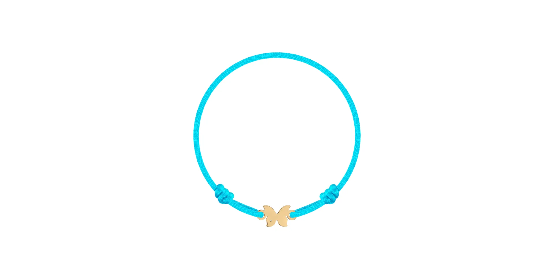 Dětský diamantový náramek se šňůrkou Butterfly