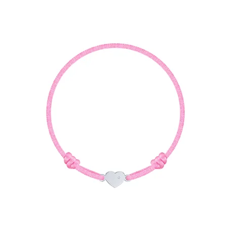 Dětský diamantový náramek se šňůrkou Heart