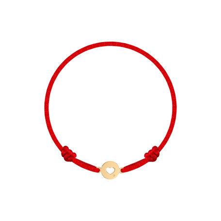 Dětský diamantový náramek se šňůrkou Heart Circle