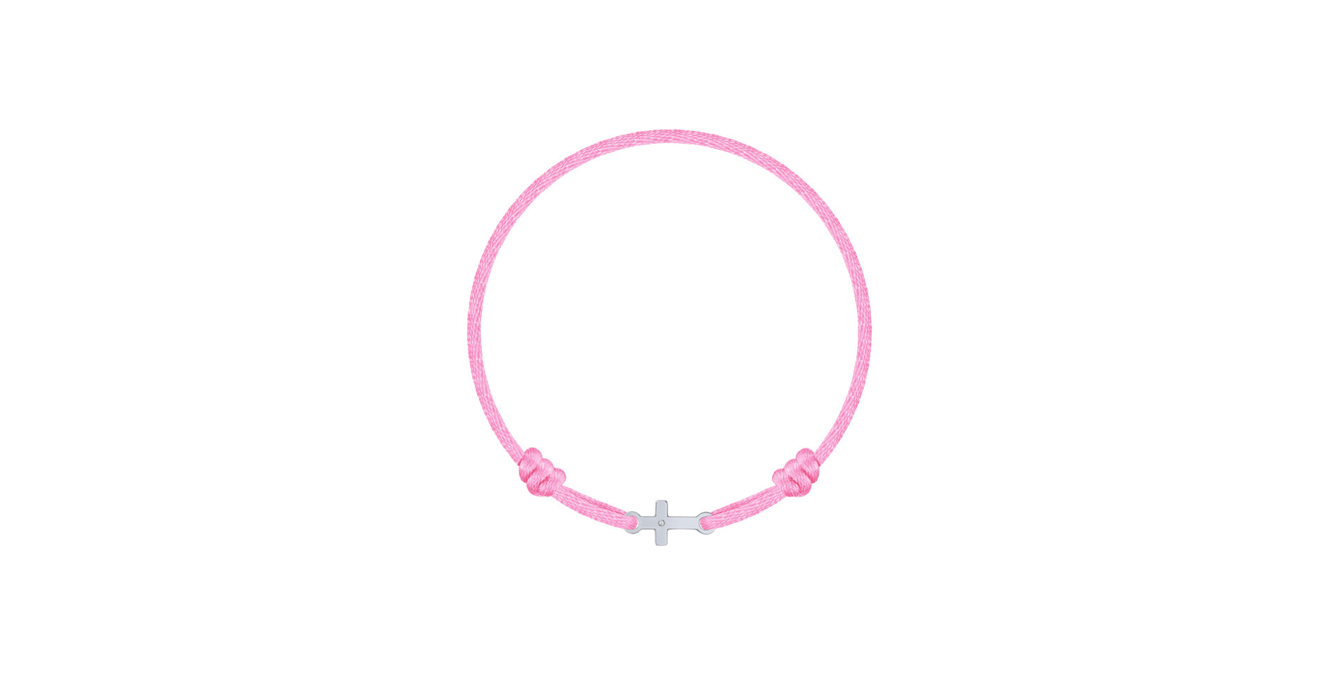 Dětský diamantový náramek se šňůrkou Tiny Cross