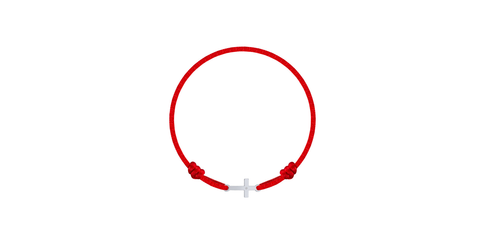 Dětský diamantový náramek se šňůrkou Tiny Cross